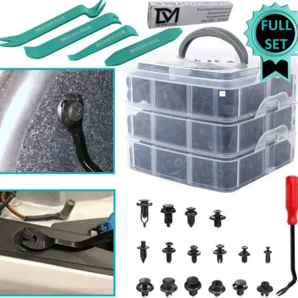 600st Clips olika modeller + Verktyg!