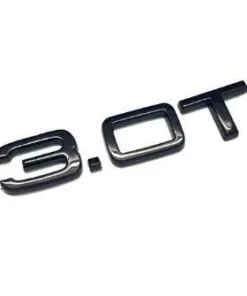 Audi 3.0T motor emblem blanksvart