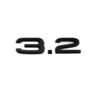 Audi 3.2 motor emblem blanksvart