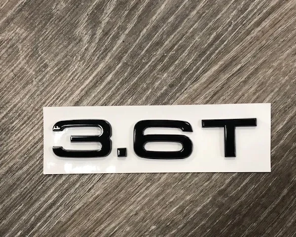 Audi 3.6T motor emblem blanksvart