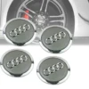 Audi Gråa centrumkåpor 61, 69mm 4-Pack
