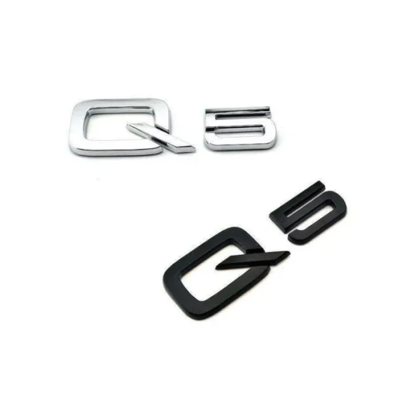 Audi Q5 emblem Silver & Svart
