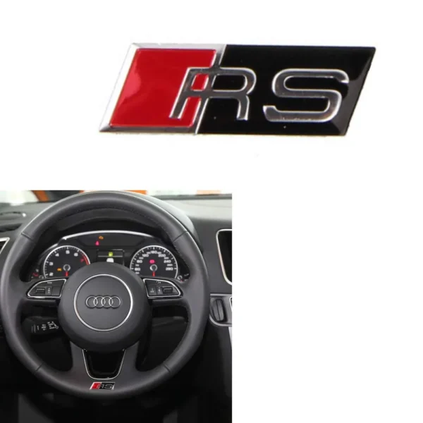Audi RS emblem till ratt, fälgar