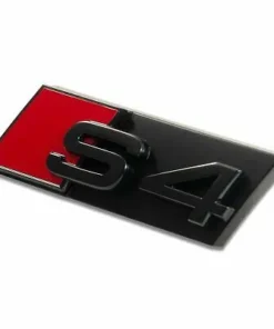 Svart Audi modellbeteckning S4 Grill emblem