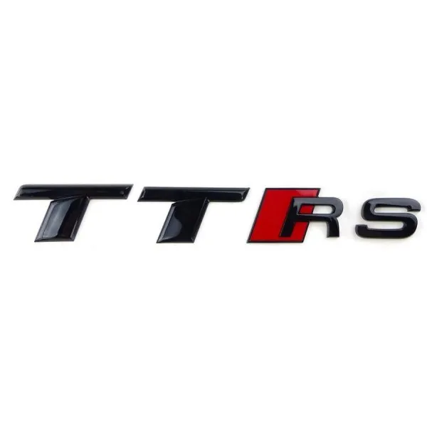 Audi TTRS emblem blanksvart modellbeteckning