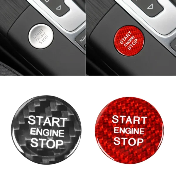 Audi kolfiber start stop knapp