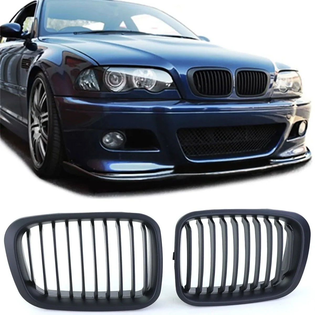 BMW E46 Coupe Grillar Njurar 99-03 (Singelribb)