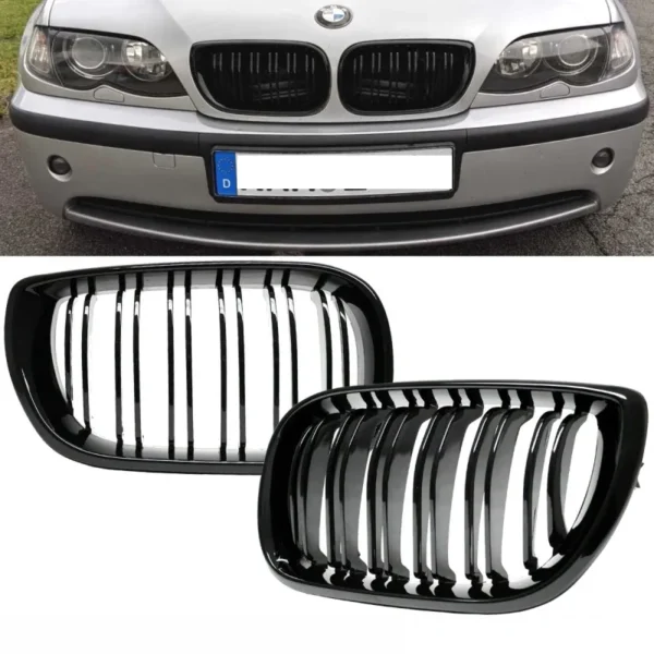 BMW E46 Sedan Grill Njurar 01-05 (Dubbelribb)