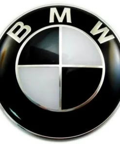 BMW Emblem 82mm Svart Vit (Motorhuv och Lucka)