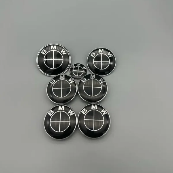 BMW Emblem Svarta 7-Pack
