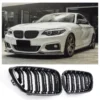 BMW Grill F22 F23 F87 Njurar (Dubbel ribb) Blanksvarta