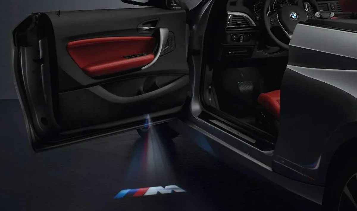 BMW dörrbelysning G-serier Dörrlampor M Led logga