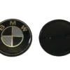 BMW emblem 82mm svart Vit kolfiber, svart design