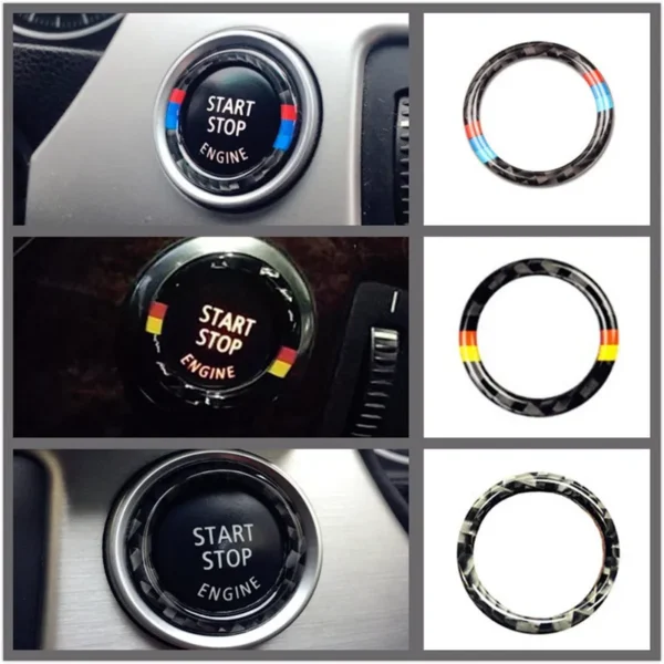 BMW Start Stopp Ring E-serier kolfiber