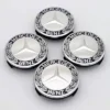 Blå centrumkåpor 75mm Mercedes navkåpor