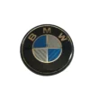 Blå vit Kolfiber BMW emblem 82mm Svart bas - Bild 2