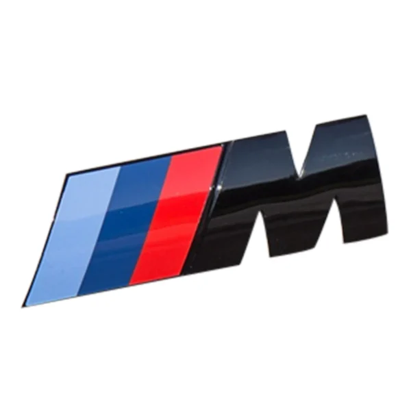 Blanksvart Bmw M emblem till baklucka