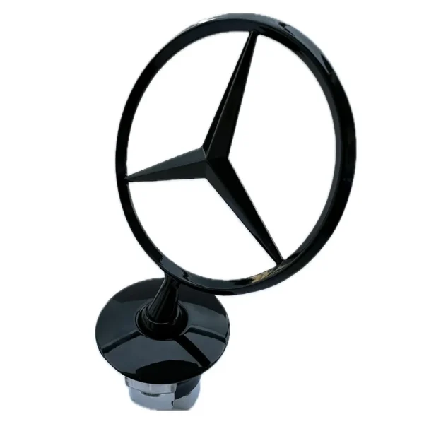 Blanksvart Mercedes Stjärna Motorhuv