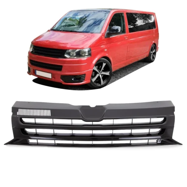 Blanksvart Sportgrill VW Transporter T5.1 Facelift