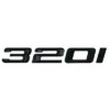 Bmw 320i emblem Blanksvart / Matt / Krom