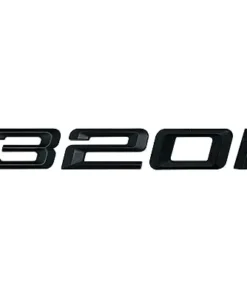 Bmw 320i emblem Blanksvart / Matt / Krom