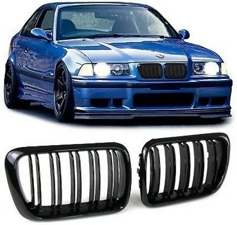 Bmw E36 grill 96-99 Face lift (Blanksvart)