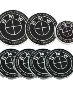 Bmw Emblem Set 50-årsjubileum Svart 7-Pack