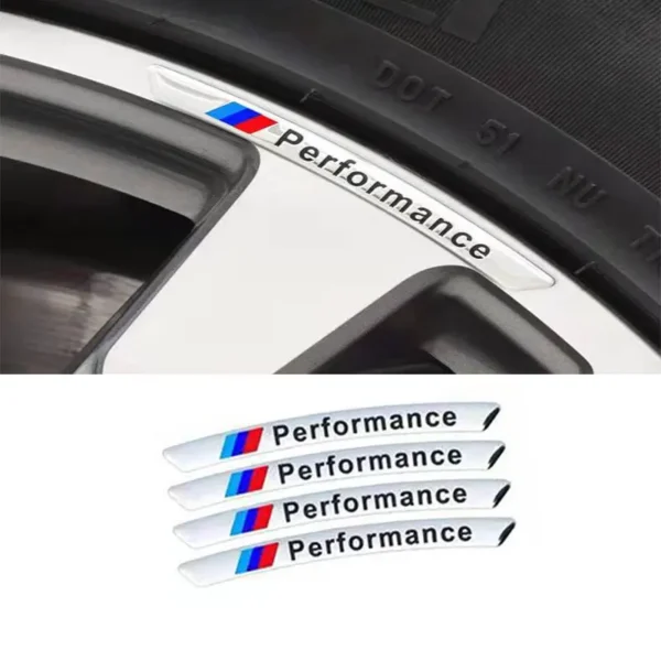 Bmw Fälg Stickers Performance 4-Pack krom