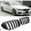 Bmw G30 G31 Grill Njurar Dubbelribb Blanksvarta