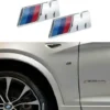 Bmw M emblem skärmar Krom (2-Pack)