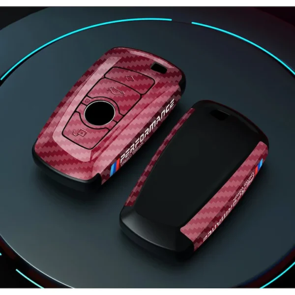 Bmw Nyckelfodral M-Performance röd kolfiber F serie