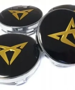 Cupra Centrumkåpor Svart guld 60mm