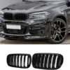Grill Bmw X6 X5 F15 F16 Blank Matt njurar (Singel ribb)