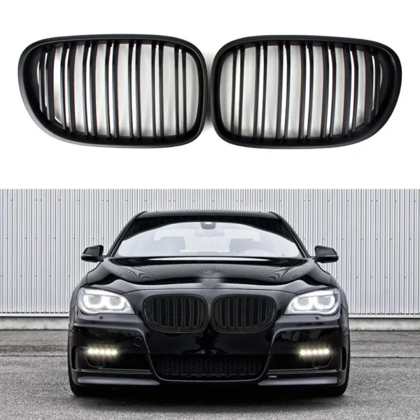 Grill Matt BMW F01 F02 (Dubbelribb)