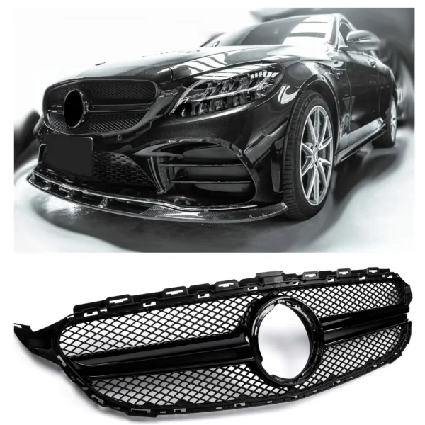 AMG Grill Mercedes W205 S205 A205 Svart
