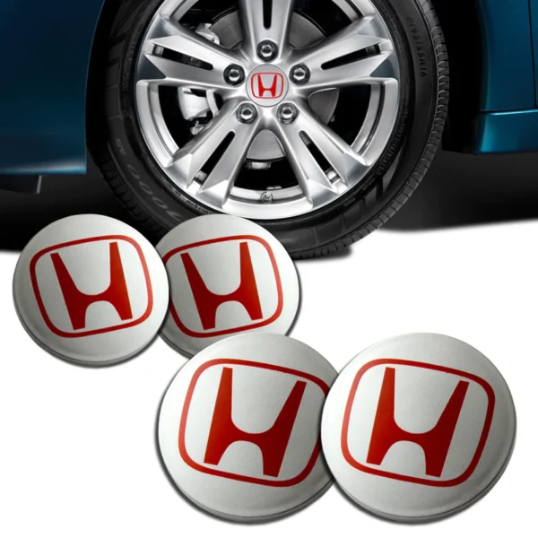 Honda Centrumkåpor navkapslar röd "H" 68mm
