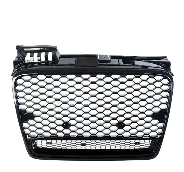 Honeycomb Grill Audi A4 B7 Blanksvart / Krom