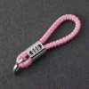 Audi nyckelring flätad rosa