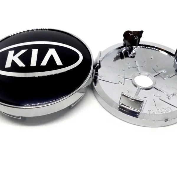 KIA centrumkåpor Svart 60mm 4-pack