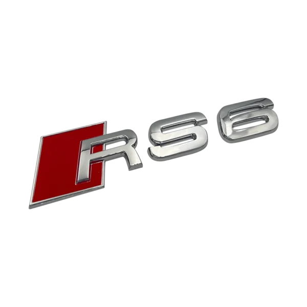 Krom Audi RS6 emblem Modellbeteckning