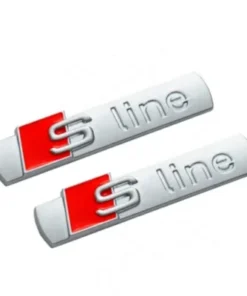 Matt Silver Audi S-line Emblem till Skärmar (2-Pack)