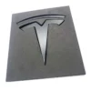 Mattsvart Tesla emblem front och baklucka