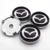 Mazda logo centrumkåpor 4-pack 60mm svart