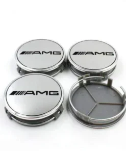 Mercedes AMG Navkåpor Silver Centrumkåpor 75mm