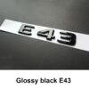Mercedes-Benz E43 emblem svart & krom