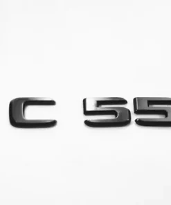 Mercedes-Benz C55 emblem blanksvart modellbeteckning