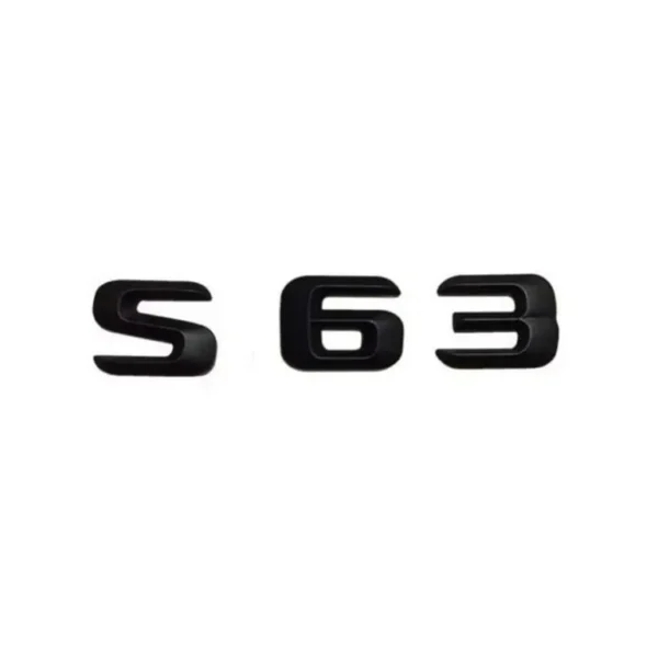 Mercedes-Benz S63 emblem Mattsvart modellbeteckning