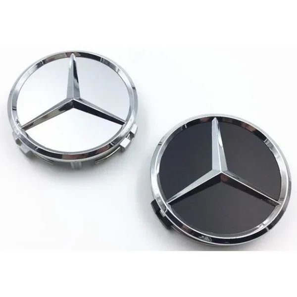 Mercedes-Benz centrumkåpor svart / silver Fälgkåpor