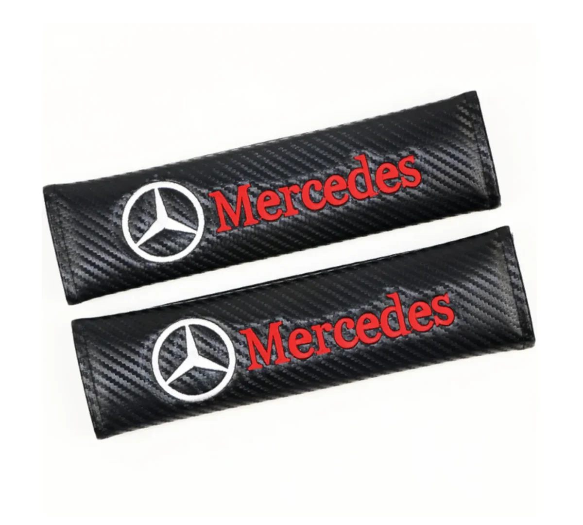 Mercedes logo kuddar bälteskuddar i kolfiber 2-Pack