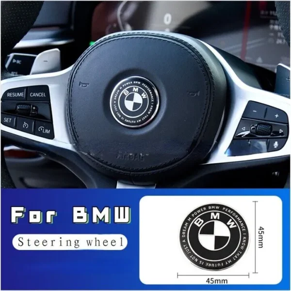 Rattemblem Bmw emblem 50-årsjubileum (svart / vit & helsvart)